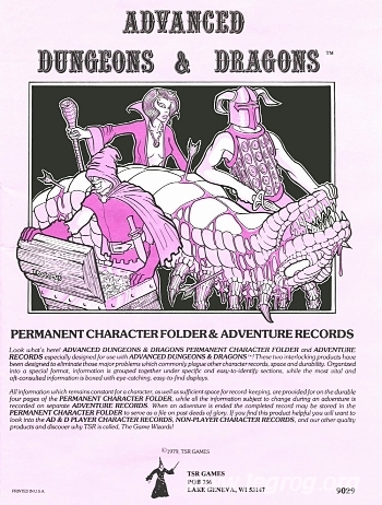 Couverture de Permanent Character Folder & Adventure Records