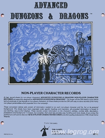 Couverture de Non-Player Character Records