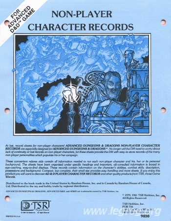 Couverture de Non-Player Character Records