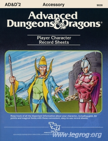 Couverture de Player Character Record Sheets