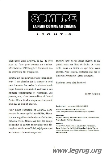 Couverture de Sombre Light