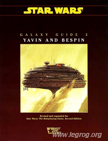 Couverture de Galaxy Guide 2 : Yavin and Bespin