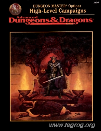 Couverture de Dungeon Master Option : High-Level Campaigns