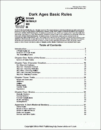 Couverture de Dark Ages Basic Rules
