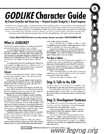 Couverture de Character Guide