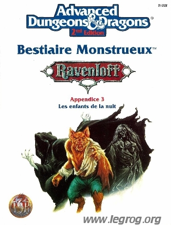 Couverture de Bestiaire Monstrueux Appendice 3 : Les Enfants de la Nuit