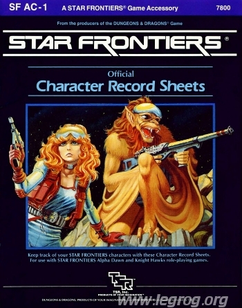 Couverture de SFAC1 - Character Record Sheets
