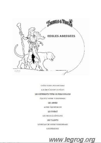Couverture de Tunnels & Trolls - Règles Abrégées
