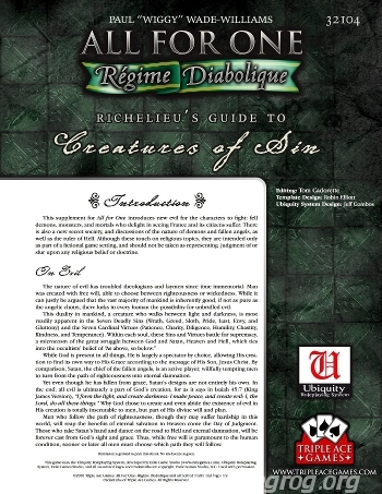 Couverture de Creatures of Sin