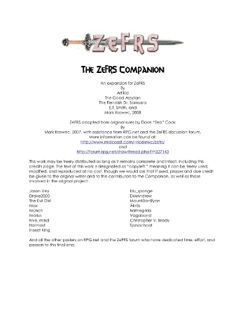 Couverture de ZeFRS Companion (The)