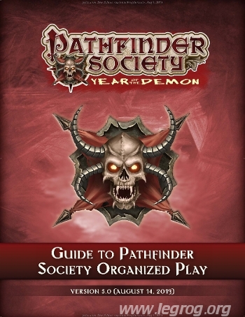 Couverture de Guide to Pathfinder Society Organized Play