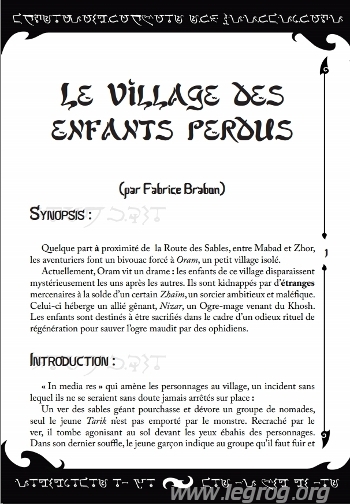 Couverture de Village des Enfants Perdus (Le)