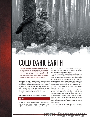 Couverture de Cold Dark Earth