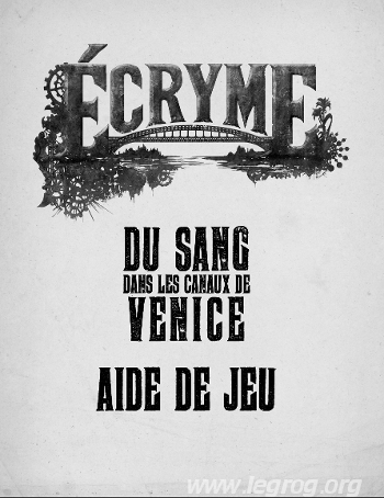 Couverture de Sang dans les Canaux de Venice (Du) - Aide de Jeu