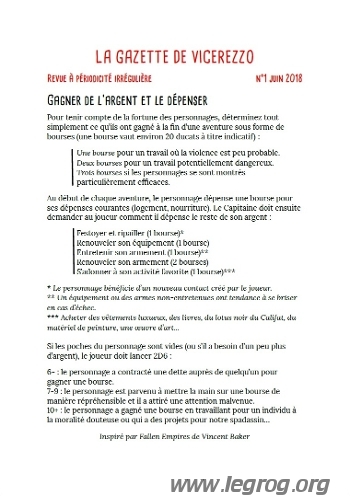 Couverture de Gazette de Vicerezzo N°1 (La)