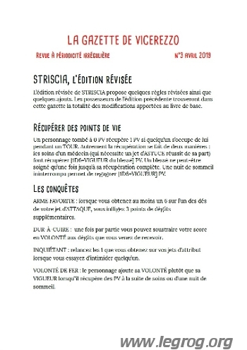 Couverture de Gazette de Vicerezzo N°3 (La)