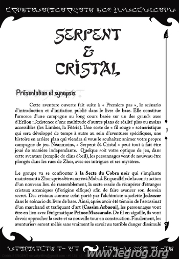 Couverture de Serpent & Cristal