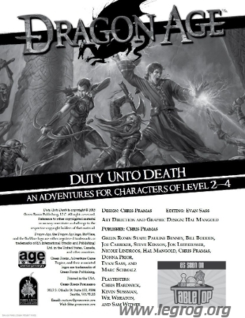 Couverture de Duty unto Death