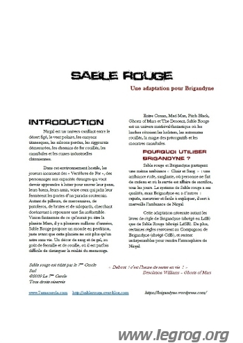 Couverture de Sable Rouge