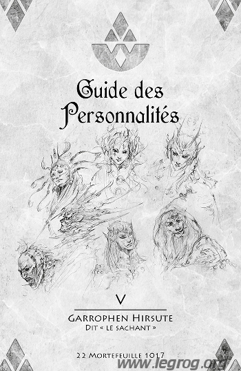 Couverture de Guide des Personnalités
