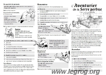 Couverture de Aventurier de la Serre Perdue (L')