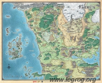 Couverture de Carte du Continent de Faerûn