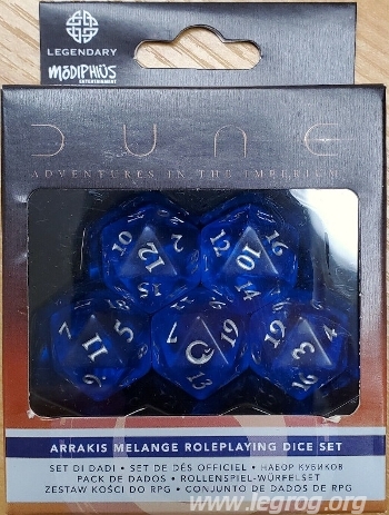 Couverture de Arrakis Melange Roleplaying Dice Set