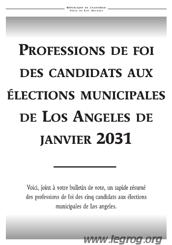 Couverture de Professions de Foi des Candidats