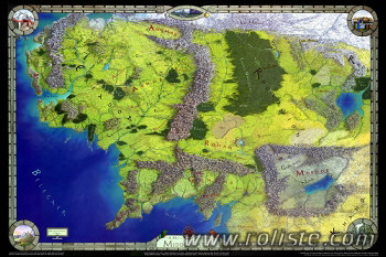 Couverture de Lord of the Rings Poster Map