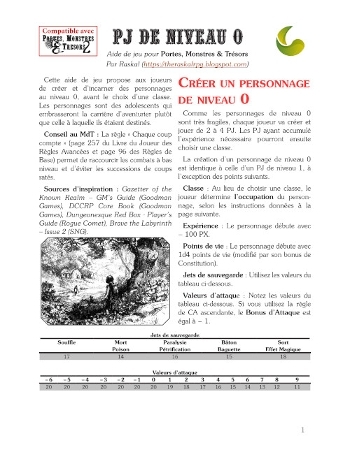 Couverture de PJ de Niveau 0
