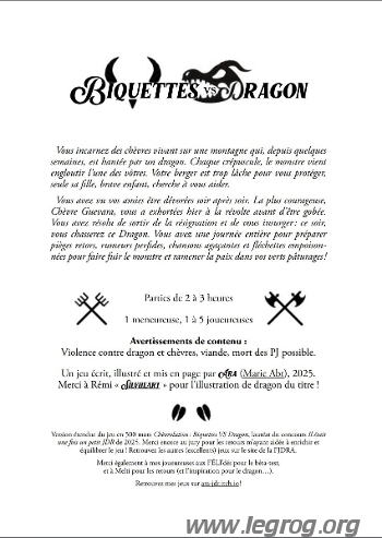 Couverture de Biquettes Vs Dragon