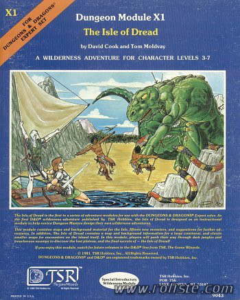 Couverture de X1 - The Isle of Dread