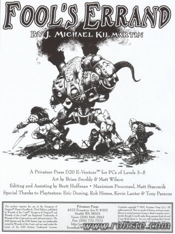 Couverture de Fool's Errand (The)