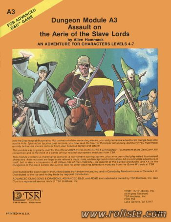 Couverture de A3 - Assault on the Aerie of the Slave Lords