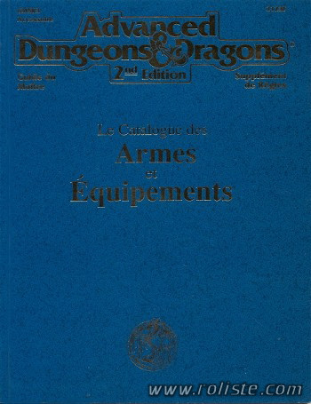 Couverture de Catalogue des Armes et Equipements