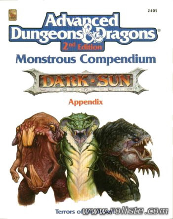 Couverture de MC12 - Monstrous Compendium : Dark Sun Appendix