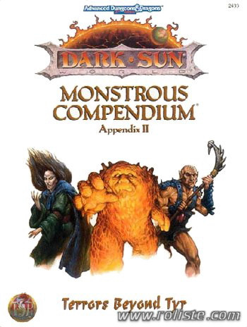 Couverture de MC18 - Monstrous Compendium : Dark Sun Appendix II