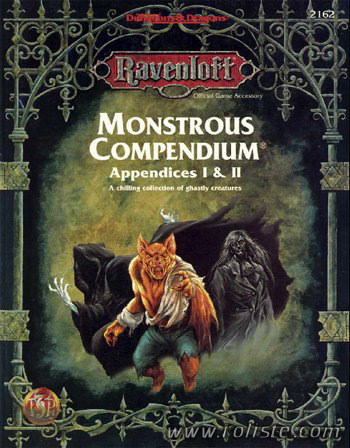 Couverture de Monstrous Compendium : Ravenloft Appendices I & II