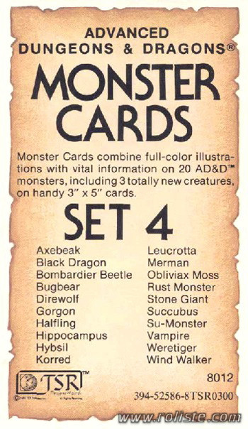Couverture de Monster Cards : Set 4
