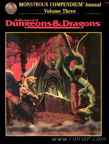 Couverture de Monstrous Compendium Annual Volume 3