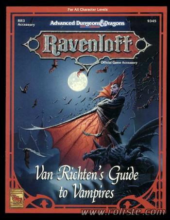 Couverture de RR3 - Van Richten's Guide to Vampires