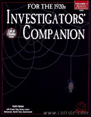 Couverture de Investigator's Companion Volume 1