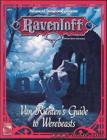 Couverture de RR7 - Van Richten's Guide to Werebeasts