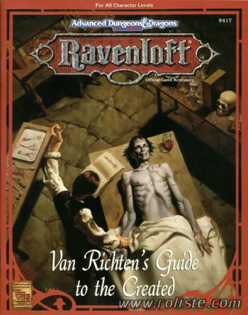 Couverture de RR8 - Van Richten's Guide to the Created