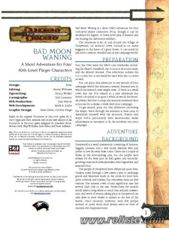 Couverture de Bad Moon Waning