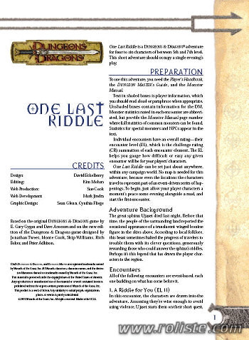 Couverture de One Last Riddle