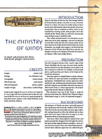 Couverture de Ministry of Winds (The)
