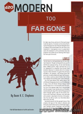 Couverture de Too Far Gone