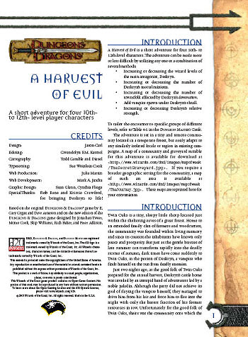 Couverture de Harvest of Evil (A)