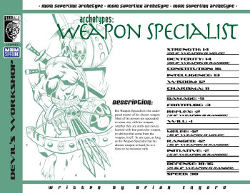 Couverture de Archetypes : Weapon Specialist